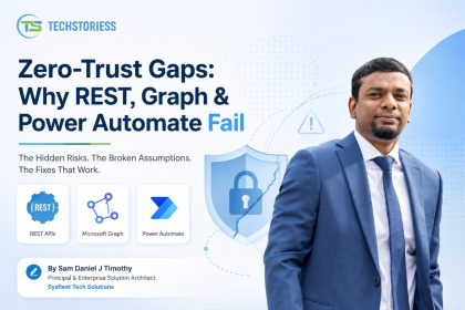Zero-Trust Gaps Why REST, Graph & Power Automate Fail Sam Daniel J Timothy Principal & Enterprise Solution Architect, Sysfleet Tech Solutions